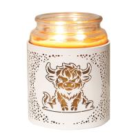 Aroma White & Gold Highland Cow Jar Sleeve & Wax Melt Warmer Extra Image 3 Preview